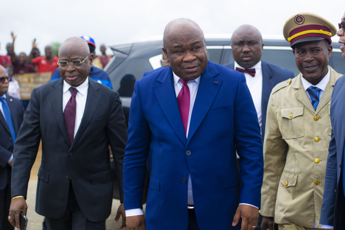 Cérémonie de remise officielle du complexe scolaire « JEAN BAPTISTE TATI LOUTARD » de Tchiminzi